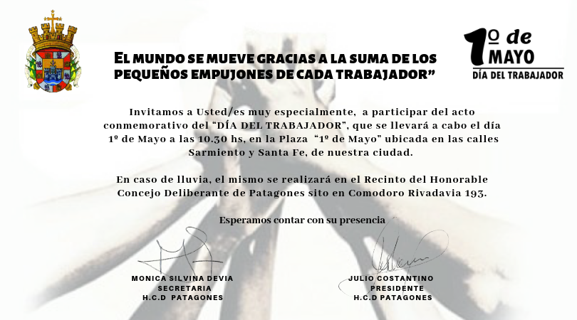 INVITACION DIA INTERNACIONAL DEL TRABAJO